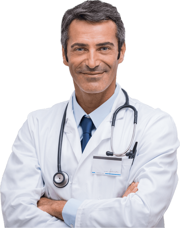 Profissional de saúde usando o ClinicPro
